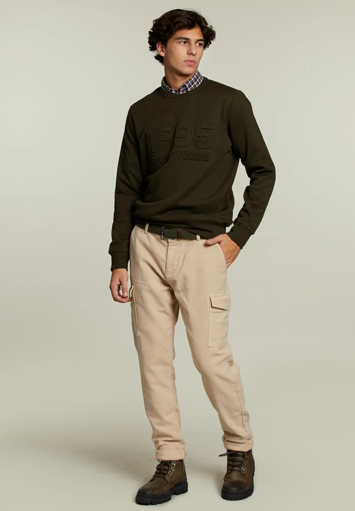 New River Woods Custom fit geruit hemd multi -