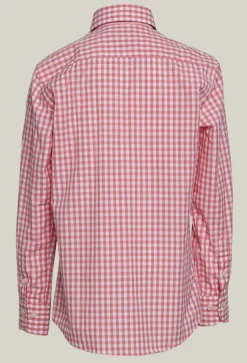 Online River Woods Custom fit geruit hemd roze -