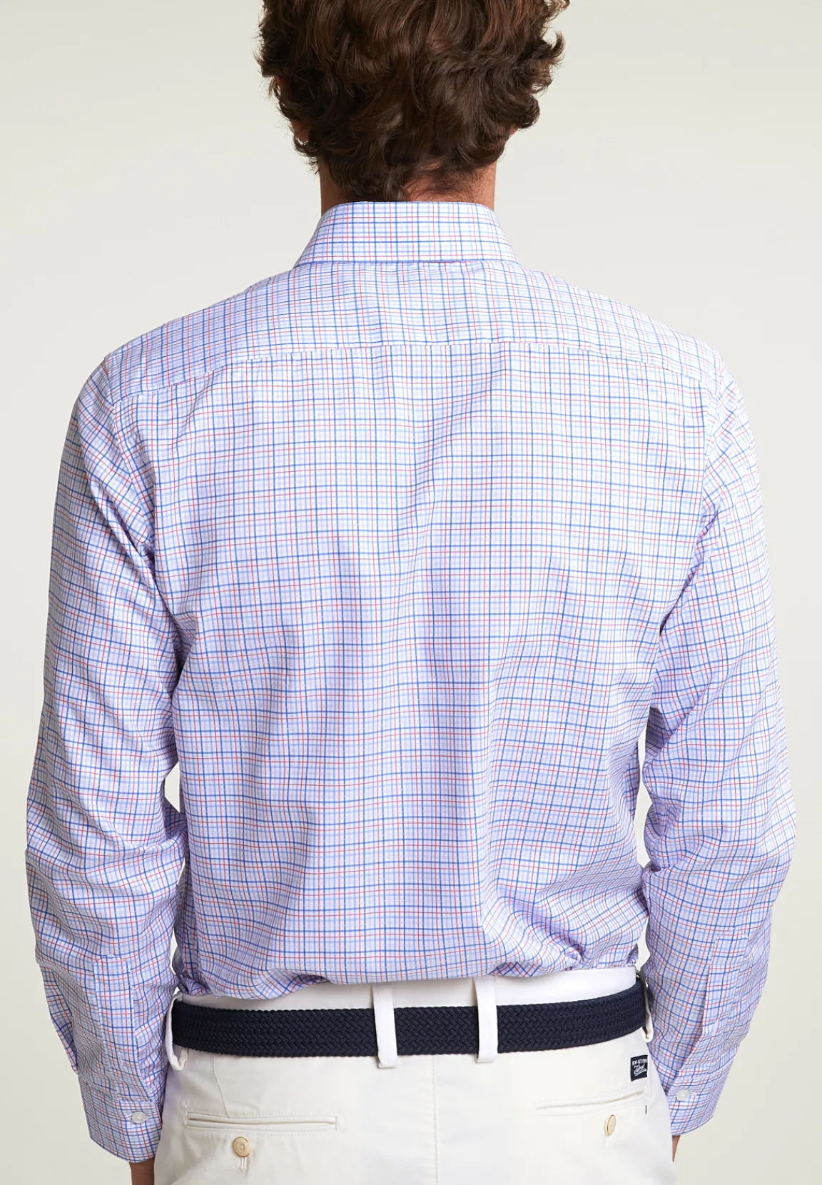 Discount River Woods Custom fit geruit hemd rood/blauw -
