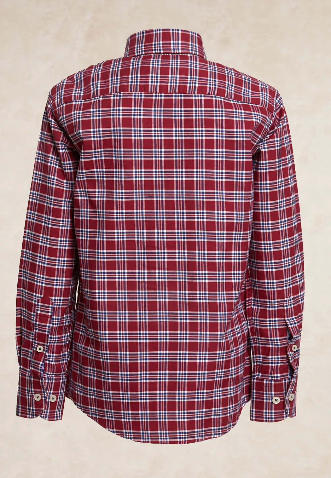 Best River Woods Custom fit geruit hemd rood/blauw -