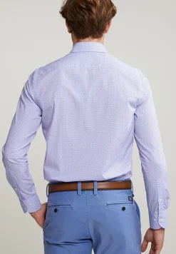 Sale River Woods Custom fit gestipt hemd blauw/rood -