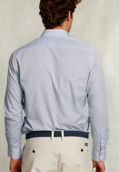 Online River Woods Custom fit gestipt hemd blauw/groen -
