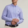Sale River Woods Custom fit gestreept hemd blauw/wit -