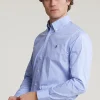 Best River Woods Custom fit gestreept hemd blauw/wit -