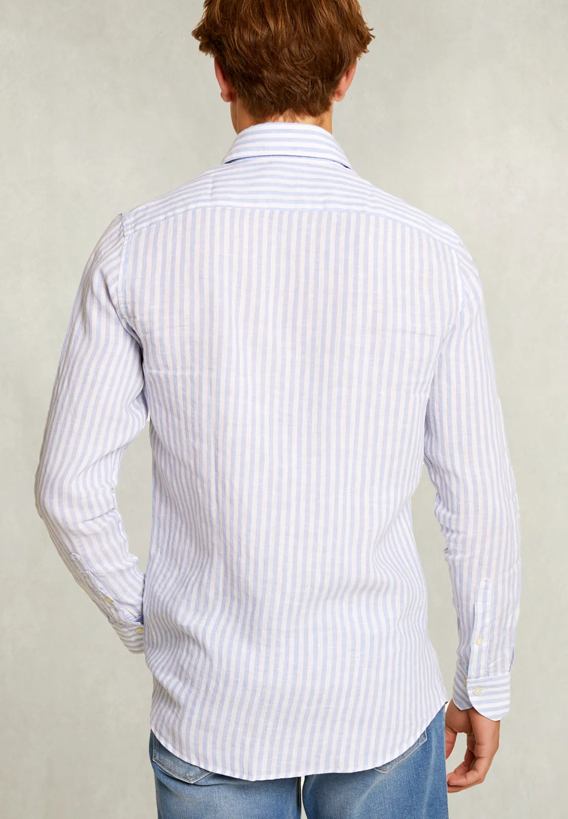Hot River Woods Custom fit gestreept hemd blauw/wit -