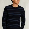 Online River Woods Custom fit gestreepte pima katoen trui blauw -