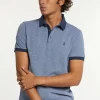 Hot River Woods Custom fit jacquard pique polo frost mix -