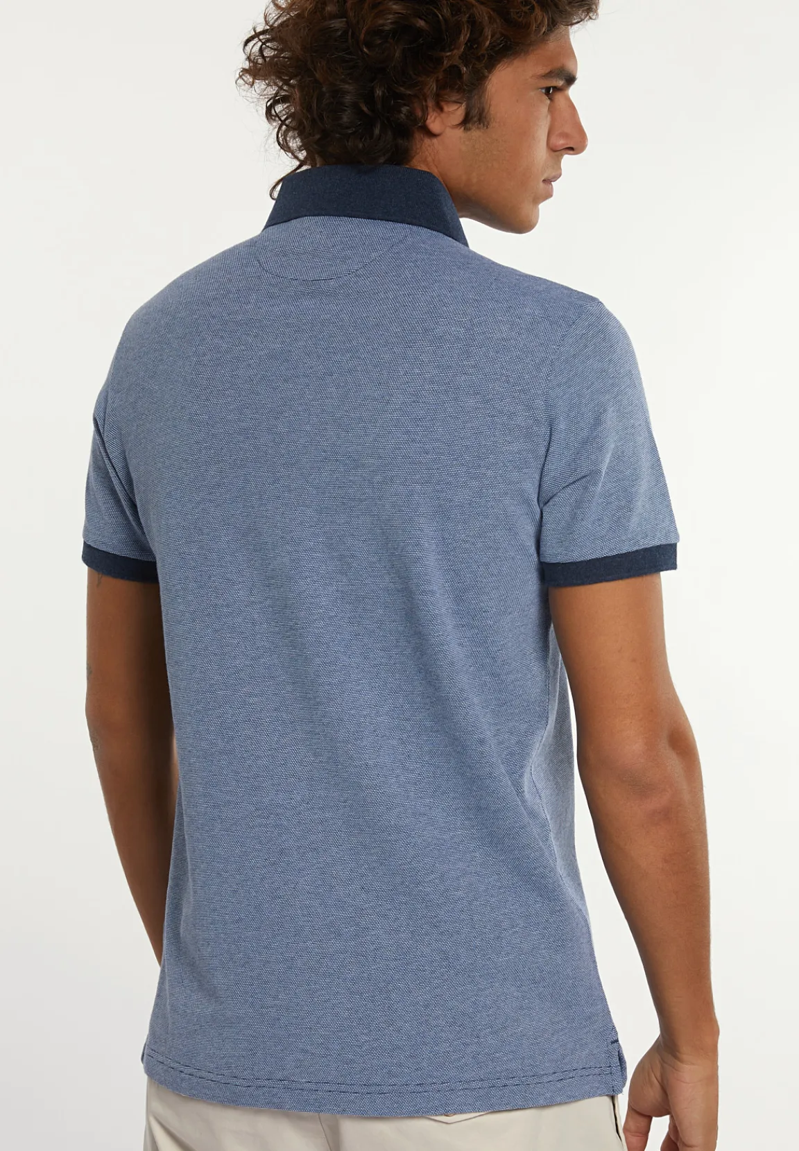 Hot River Woods Custom fit jacquard pique polo frost mix -