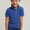 Sale River Woods Custom fit katoenen basic stretch polo hamptons blue mix -