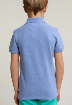 Online River Woods Custom fit katoenen basic stretch polo lt hamptons blue mix -