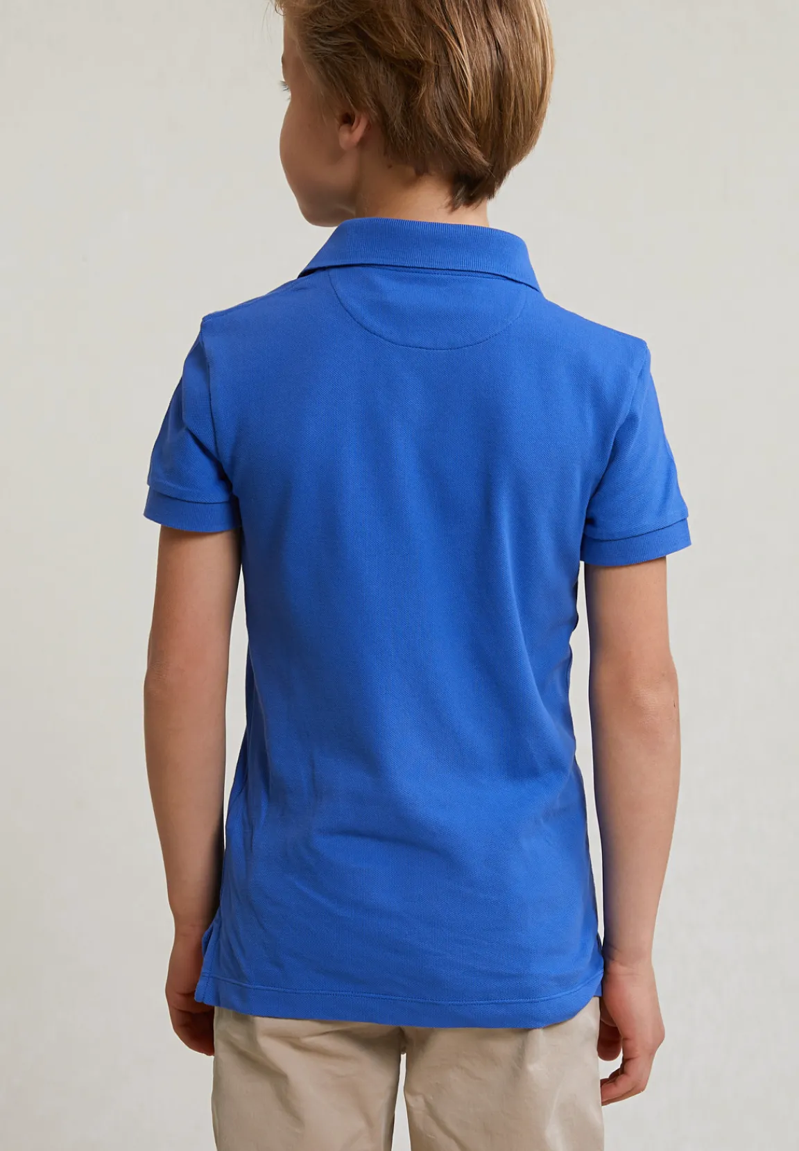 Sale River Woods Custom fit katoenen basic stretch polo evening blue -