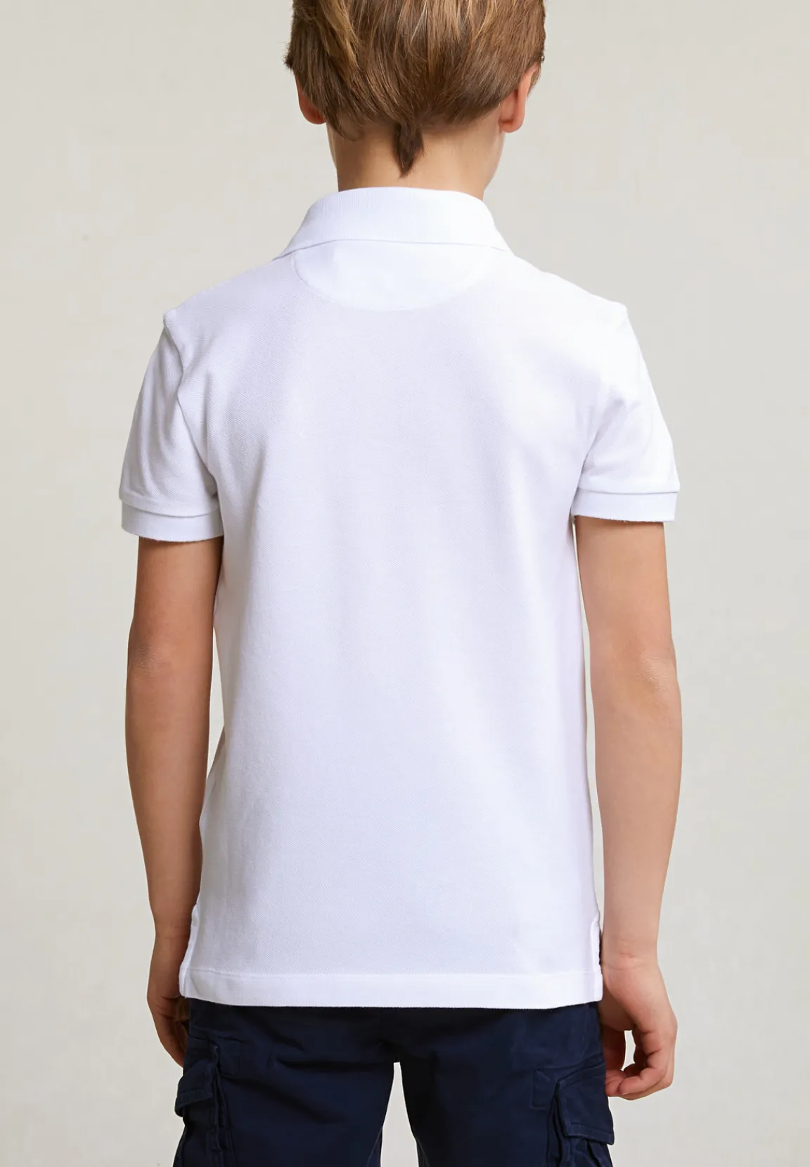 Fashion River Woods Custom fit katoenen basic stretch polo wit -