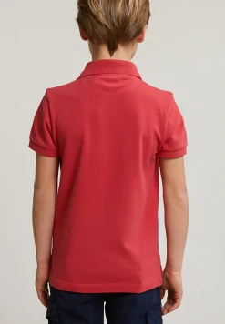 New River Woods Custom fit katoenen basic stretch polo sunset -