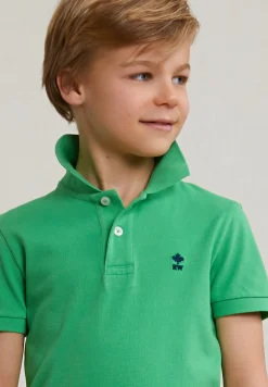 Clearance River Woods Custom fit katoenen basic stretch polo apple -