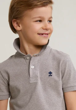 Clearance River Woods Custom fit katoenen basic stretch polo wood mix -