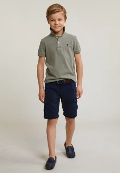 New River Woods Custom fit katoenen basic stretch polo lt safari mix -
