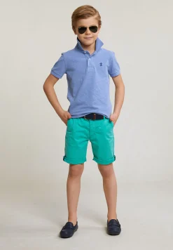 Online River Woods Custom fit katoenen basic stretch polo lt hamptons blue mix -