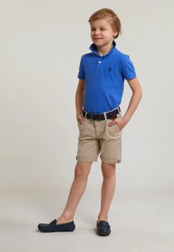 Sale River Woods Custom fit katoenen basic stretch polo evening blue -