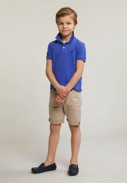 Fashion River Woods Custom fit katoenen basic stretch polo reef blue -