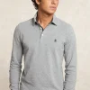 Outlet River Woods Custom fit katoenen fancy pique polo mid grey mix -