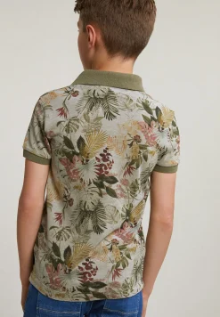 Sale River Woods Custom fit katoenen gebloemde polo lt safari mix -