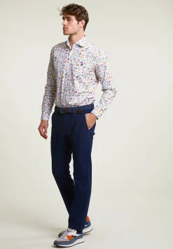New River Woods Custom fit katoenen gebloemd hemd multi -