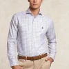 New River Woods Custom fit katoenen geruit hemd bruin/blauw -