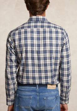 Best River Woods Custom fit katoenen geruit hemd multi -