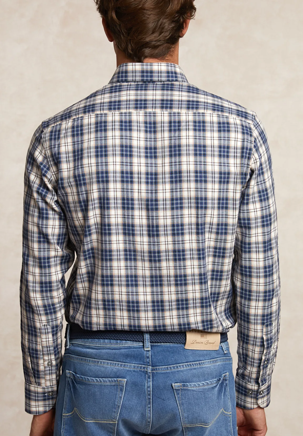 Best River Woods Custom fit katoenen geruit hemd multi -