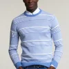 Outlet River Woods Custom fit katoenen gestreepte trui ronde hals lt hamptons mix -