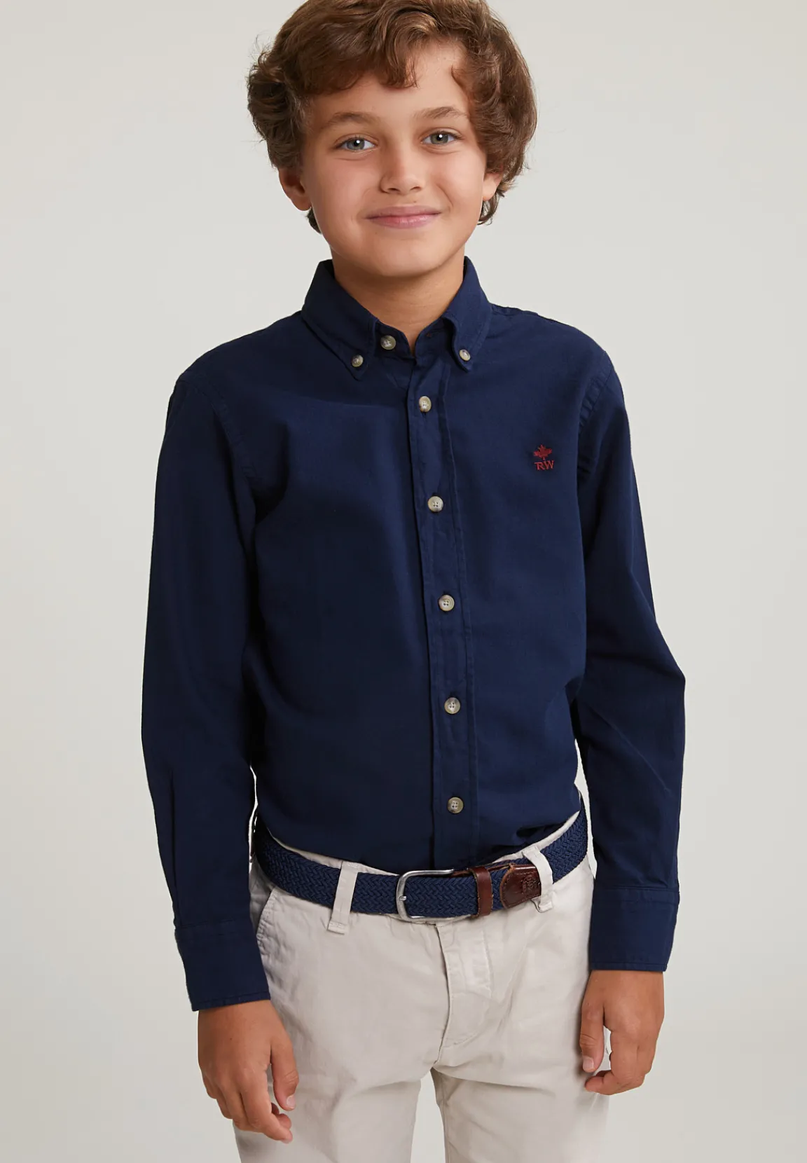 Hot River Woods Custom fit katoenen hemd navy -
