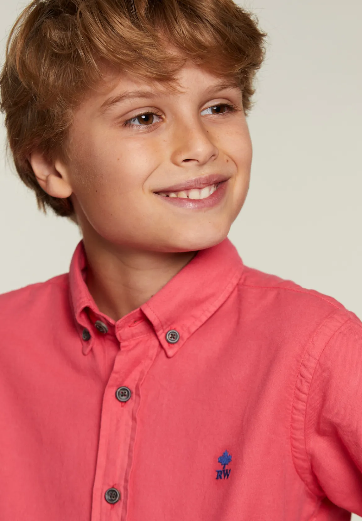 Sale River Woods Custom fit katoenen hemd rose -