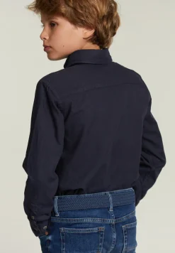 Fashion River Woods Custom fit katoenen hemd navy -