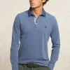 Clearance River Woods Custom fit katoenen jaspe pique polo moonlight mix -