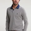 Online River Woods Custom fit katoenen polo inox mix -