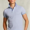 Sale River Woods Custom fit katoenen polo blue gin mix -