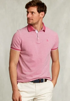 Discount River Woods Custom fit katoenen polo amaranth -