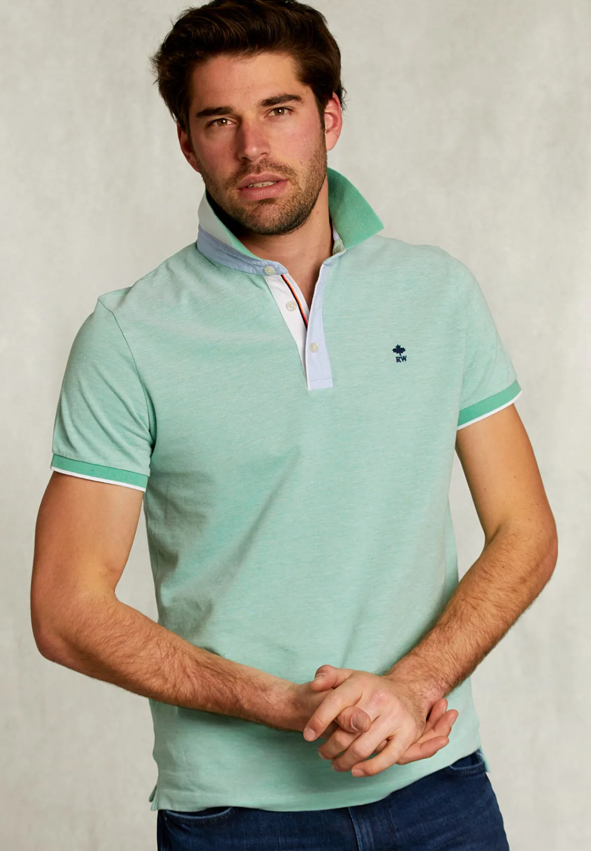 Hot River Woods Custom fit katoenen polo citrus mix -