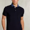 Online River Woods Custom fit katoenen polo navy -