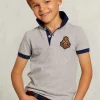 Online River Woods Custom fit katoenen polo dark oyster mix -