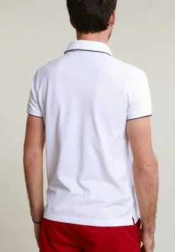 Fashion River Woods Custom fit katoenen polo wit -