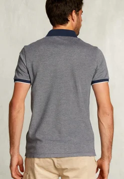 New River Woods Custom fit katoenen polo indian ocean mix -