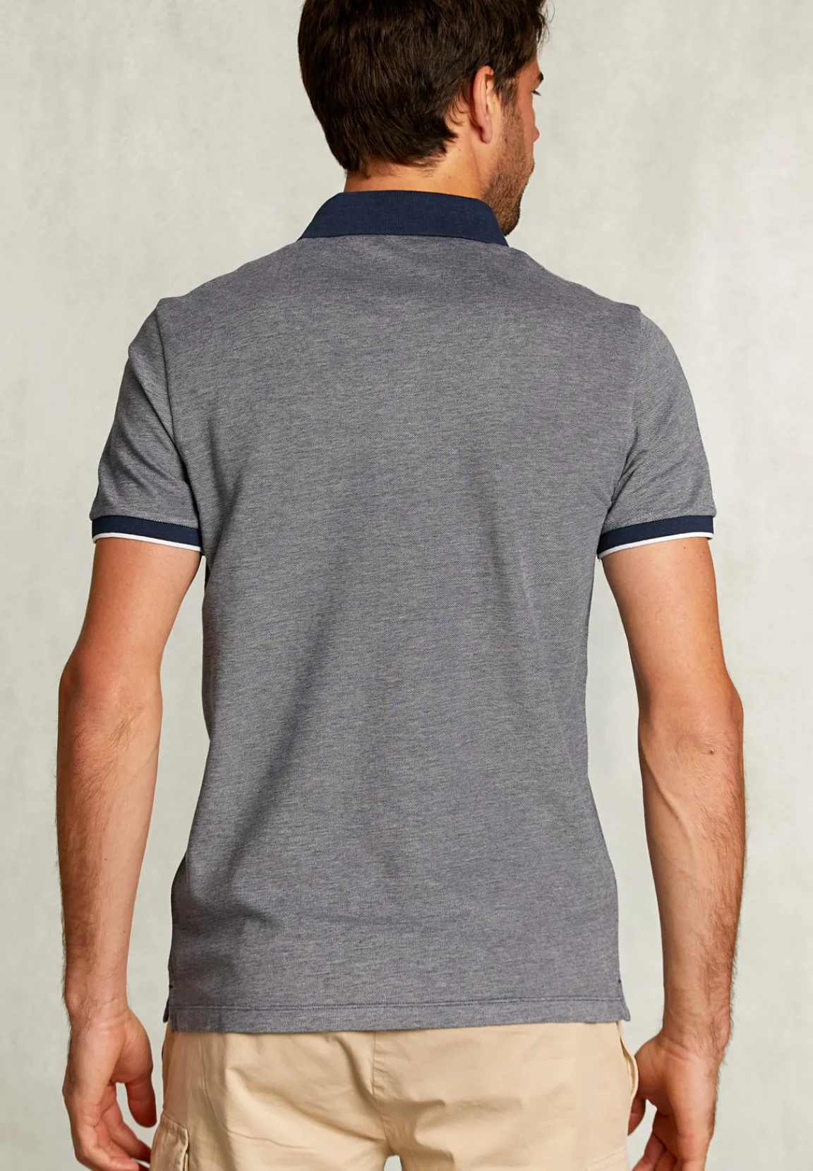 New River Woods Custom fit katoenen polo indian ocean mix -