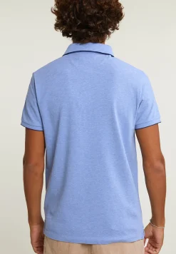 New River Woods Custom fit katoenen polo dark sky mix -