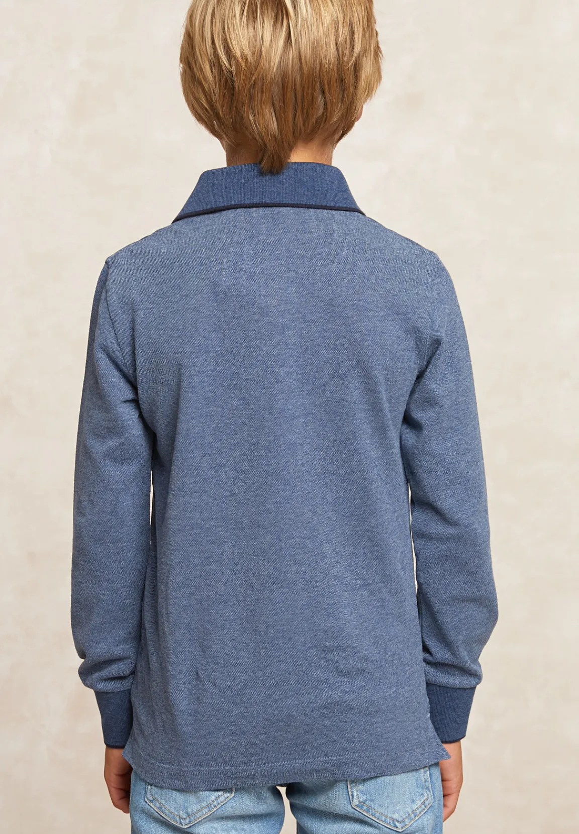 Clearance River Woods Custom fit katoenen polo moonlight mix -