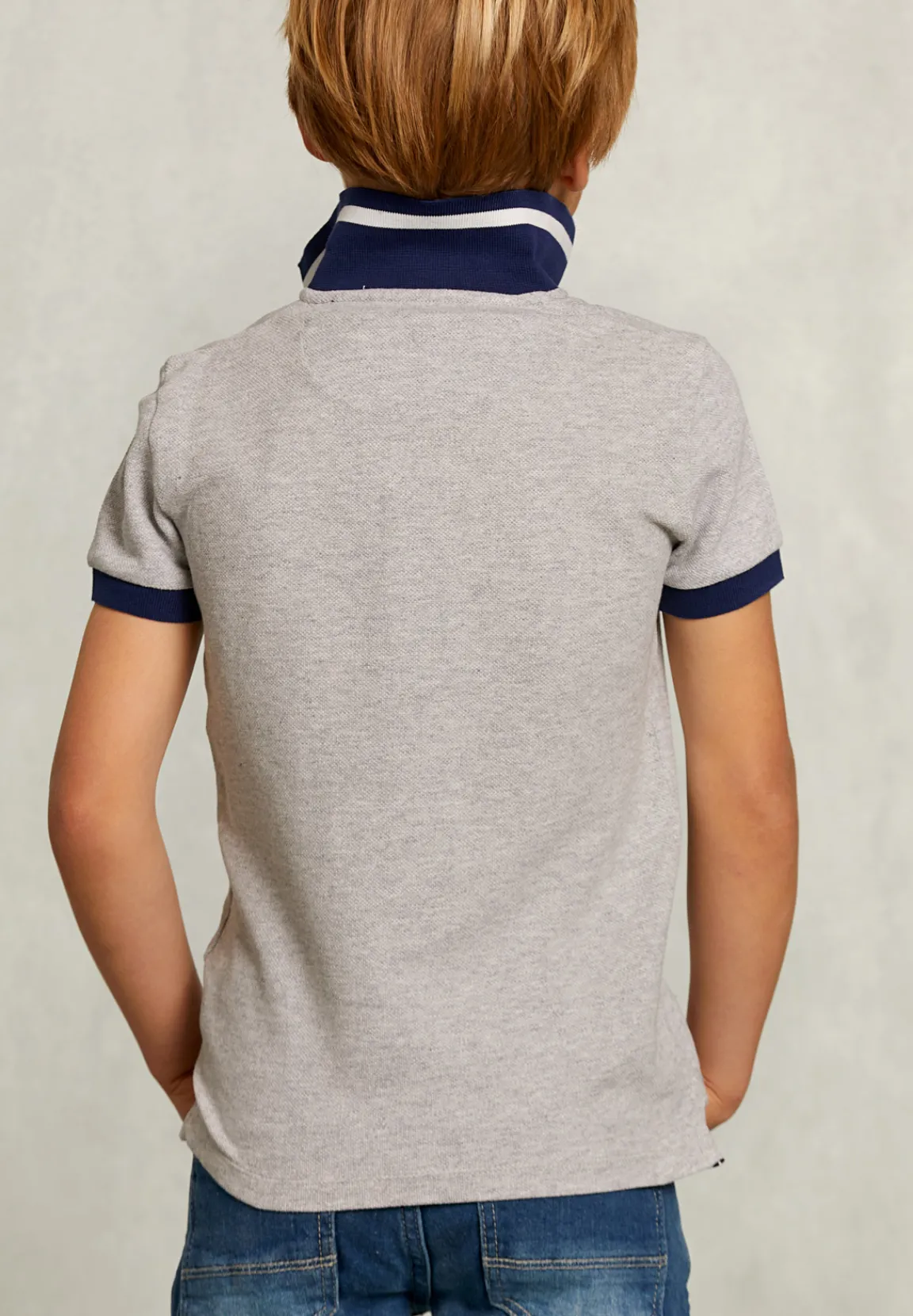 Online River Woods Custom fit katoenen polo dark oyster mix -