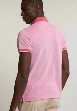 Hot River Woods Custom fit katoenen polo short sleeves sunset -