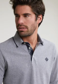 Clearance River Woods Custom fit katoenen polo inox mix -