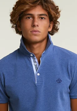 Online River Woods Custom fit katoenen polo lake mix -