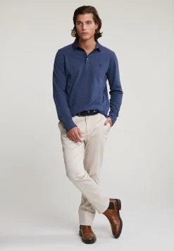 Best River Woods Custom fit katoenen polo navy -